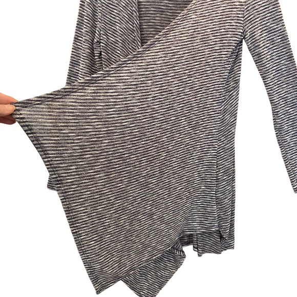 Rolla Coaster Open Front Boho Lightweight Black/White Long Sleeve Cardigan Sz M - Picture 4 of 6